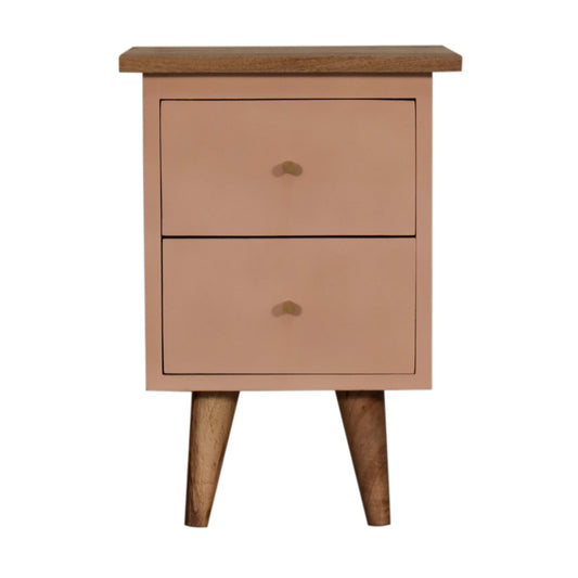 Blush Pink Hand-Painted Bedside Table