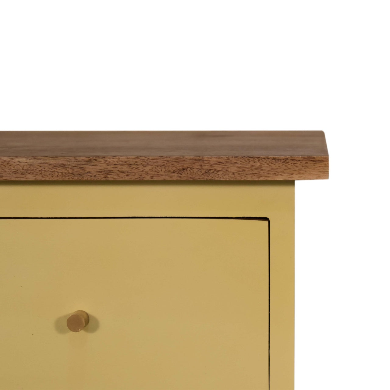 Yellow Hand-Painted Bedside Table