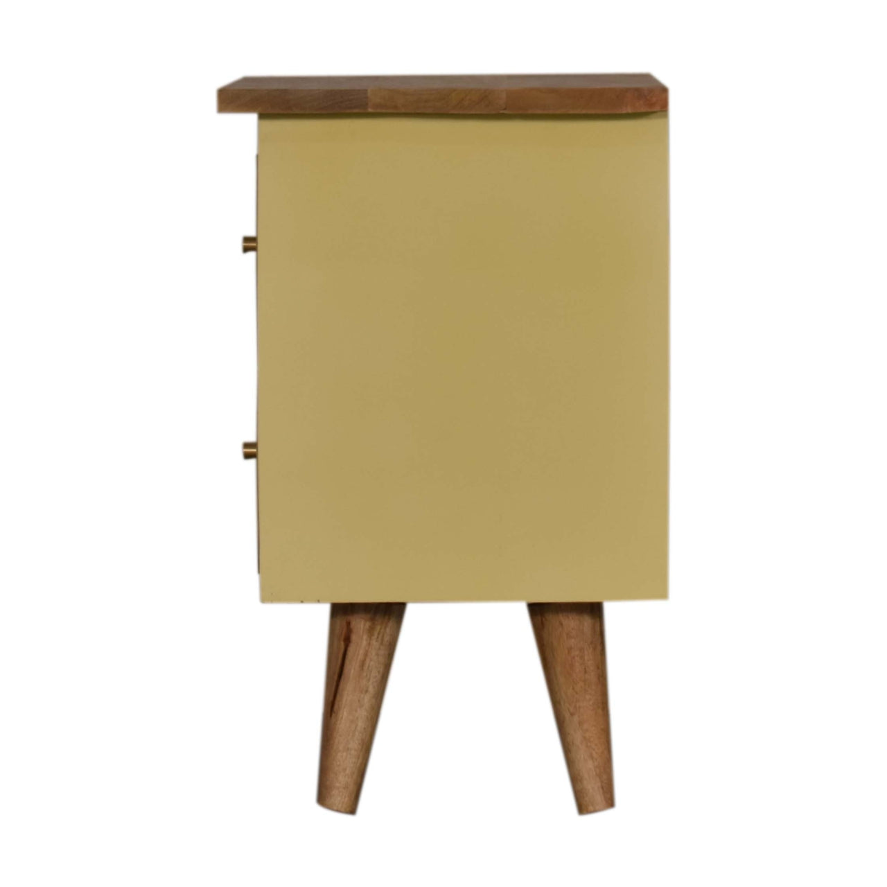 Yellow Hand-Painted Bedside Table