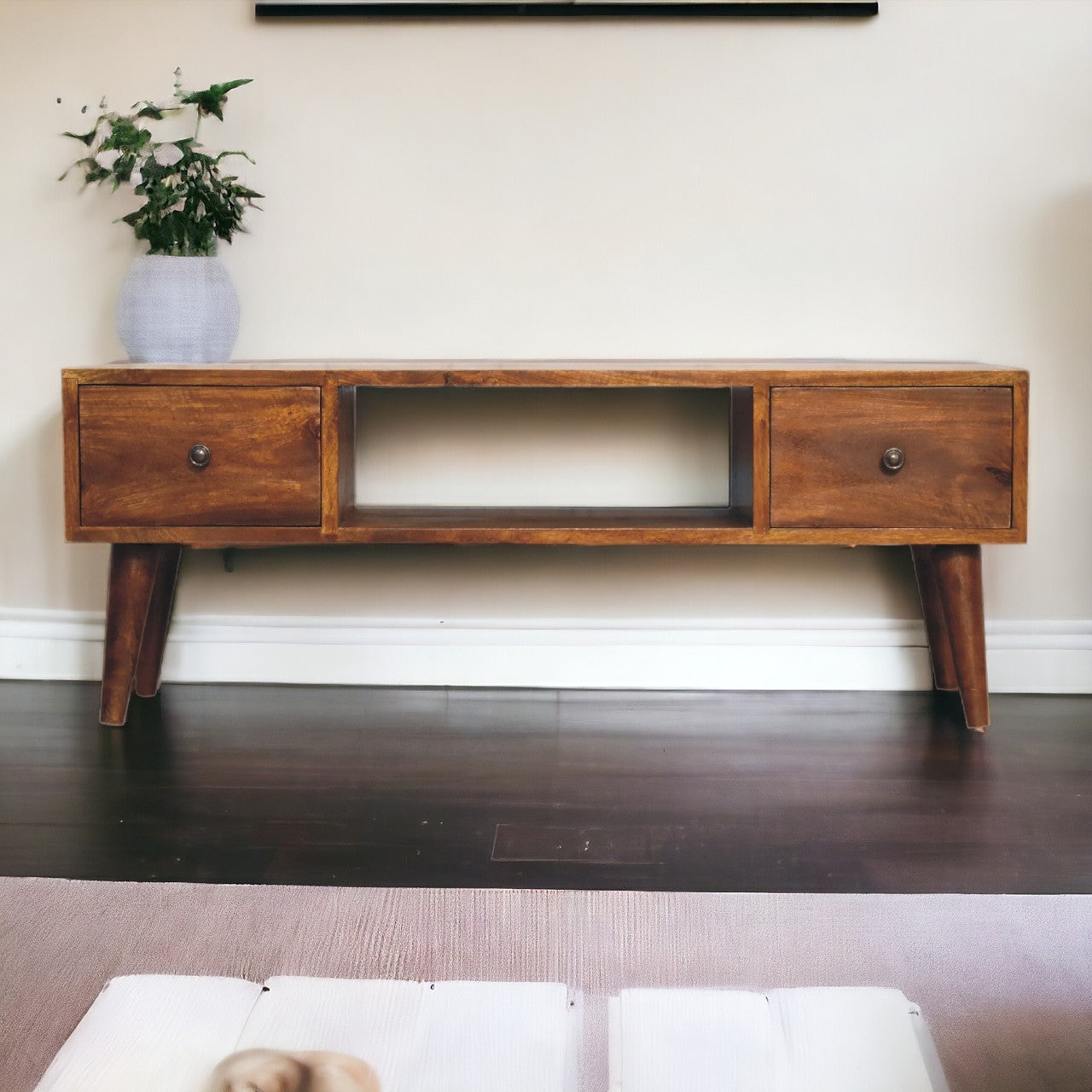 Rustic Chestnut TV Media Stand