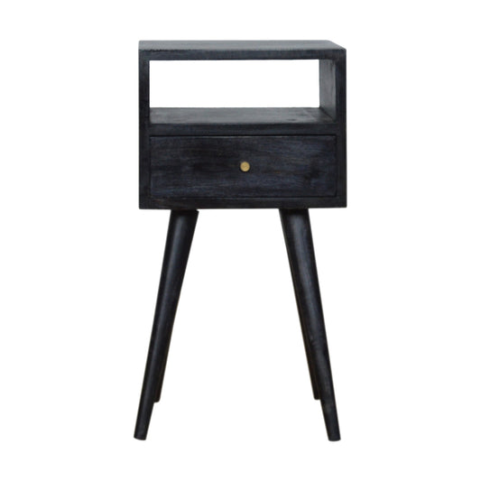 Mini Ash Black Bedside Table