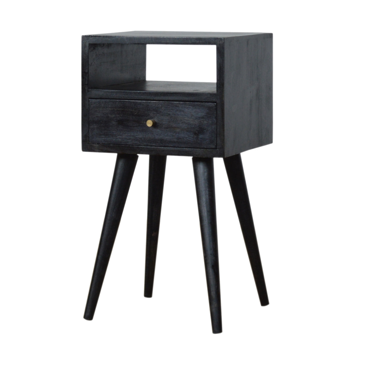 Mini Ash Black Bedside Table