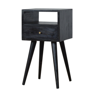 Mini Ash Black Bedside Table