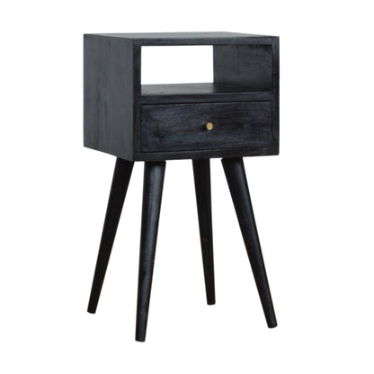 Mini Ash Black Bedside Table