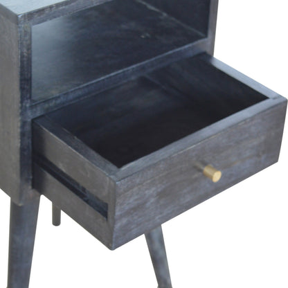 Mini Ash Black Bedside Table