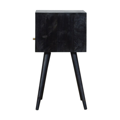 Mini Ash Black Bedside Table